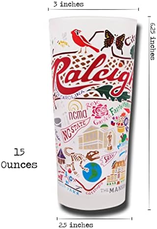 Catstudio Raleigh čaša za piće | umjetnička djela inspirisana geografijom štampana na mat šoljici