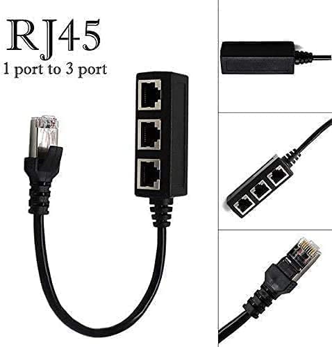 RJ45 mrežni Adapter za razdjelnik, RJ45 1 muški do 3 ženski priključak za utičnicu LAN Ethernet mrežni
