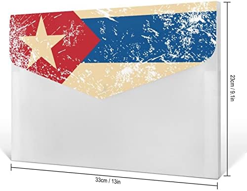 Kuba Retro Zastava proširenje fascikle datoteka 6 džepova harmonika Organizator datoteka slatke fascikle