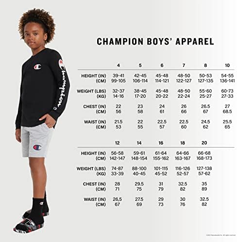 Champion Boys Shorts, teretni šorc za muškarce, atletski šorc sa teretnim džepovima, 8