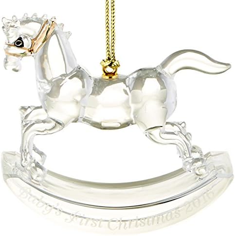 Lenox bebin prvi Božićni konj za ljuljanje kristalni Ornament