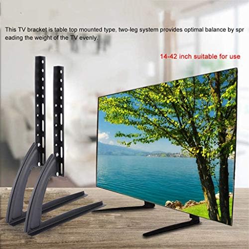 TJLSS crni metalni nosač za proizvodnju LCD ekrana sa ravnom LED-om TV stol za stolni stol gornji nosač stalak za TV stalak TV nosač