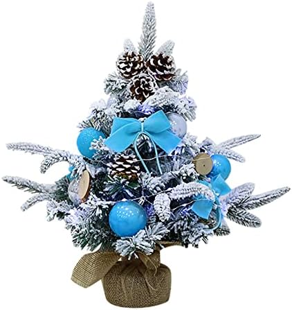 Desktop mini božićno stablo umjetno božićno drvce mini božićno drvce sa ukrasima i božićom žarulje