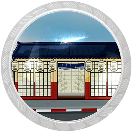 4pcs transparenti Japanski tradicionalni restoran Print okruglih okretnih okreta za ormariće