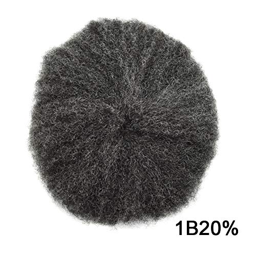 Afro Toupee za crne muškarce sve prozirne čipke brazilska ljudska kosa prilagođena jedinica za kosu Nedetektabilna