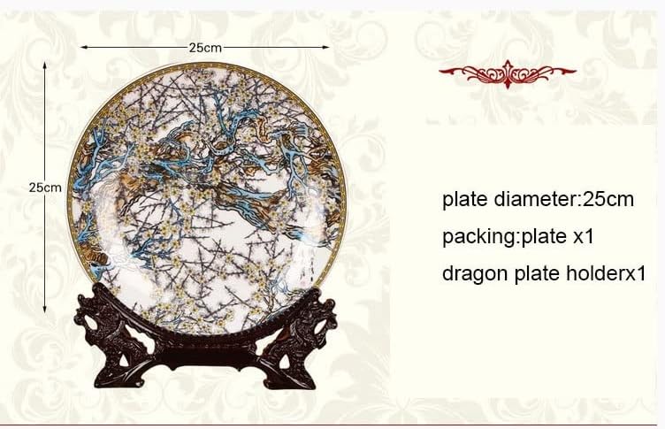 Czdyuf Jingdezhen Keramika Ploča ploča za viseće ploče Cvijeće Disk Kineski klasični dom ukras