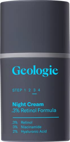 Geologie 0.3% Extra Strength Retinol noćna krema | dnevna Retinol krema za borbu protiv starenja, akni, masne kože - učvršćuje bore i sprečava izbijanje sa 0.3% retinola, niacinamida, hijaluronske kiseline| 50 ML / 90 dana