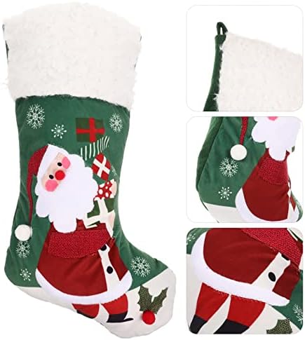 Veemoon Božićna čarapa Dekorativna Xmas čarapa poklon torba za poklon držač za poklon za Xmas