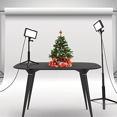 n / A LED video lampa za fotografiju dvobojna 3200-5600K zatamnjena Panel lampa sa stativom za šminkanje selfija