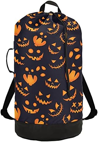 Bundeva Halloween torba za pranje veša Heavy Duty ruksak za pranje veša sa naramenicama i ručkama putna