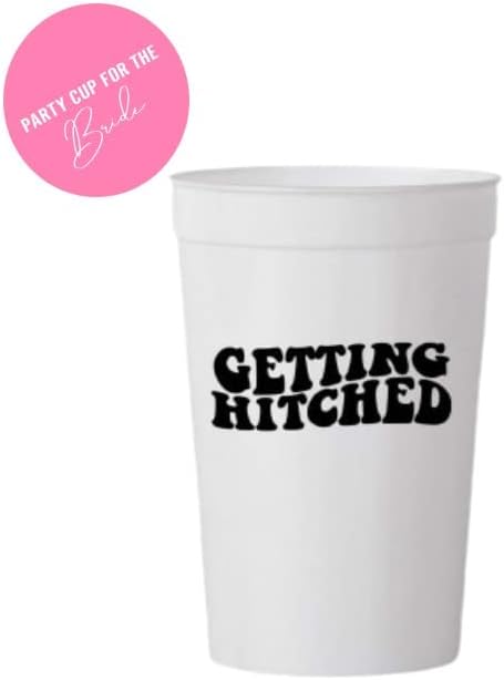Nashville bachelorette party cups by bach mladenka | 12 pakovanja sa bijelom šalicom za mladenku | 16 oz. Stadion,