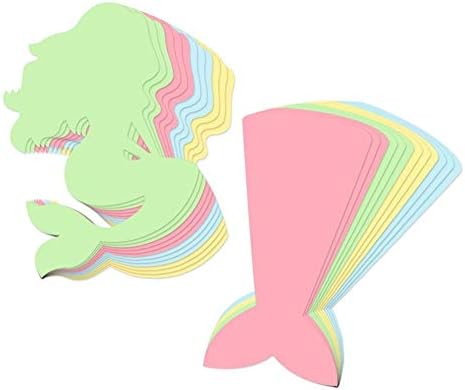 Sireni i sirena rep šareni pastelni plahti u obliku papira - 24 Broj