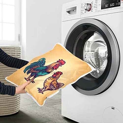 Rooster Cartoon Chick mrežaste torbe za pranje veša za mašinsko pranje velika Odeća za pranje putnih organizatora