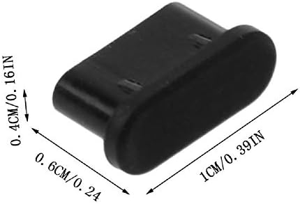 5 x gumeni priključak za priključak za punjenje utikača za zaštitu od prašine za Samsung S20, S10, s9, s8, Note 9, 10, Pixel, bilo koji tip C Port na pametnom telefonu ili laptopu