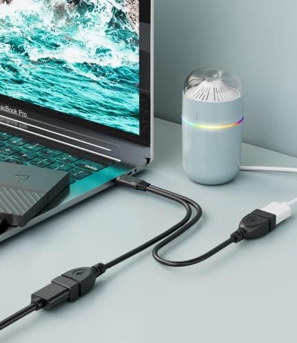 PANPEO USB Y razdjelnik, 1 muški na 2 ženski USB produžni kabl konektori, USB 2.0 A muški na 2 dvostruki