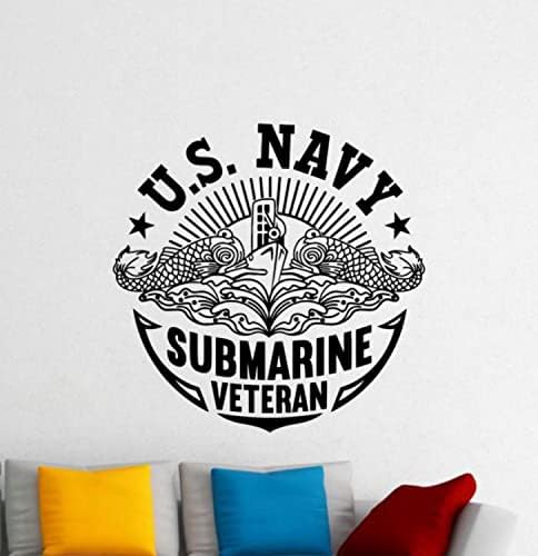 Zidna naljepnica veterana Američke mornarice Vinilna naljepnica zidna umjetnička mornarica Decor