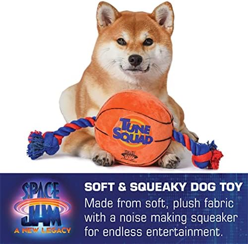 LOONEY TUNES Space Jam 2: igračka za pse za vuču za košarku / zabavna i slatka igračka za pse zvanično licencirana
