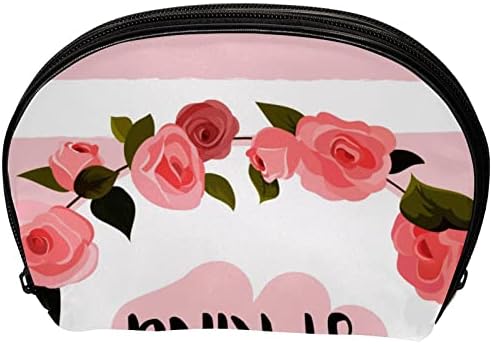 Mala šminkarska torba, patentno torbica Travel Cosmetic organizator za žene i djevojke, proljeće ružičaste