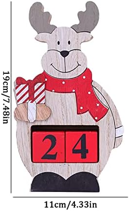 Božić Advent Broj Odbrojavanje Kalendar Drveni Kvadratni Broj Tabela Dekoracija Kalendar Santa Home Office