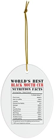 Najbolji svjetski Black Mouth Cur Nutritional Facts pokloni 2023 ukrasi za jelku ovalna Keramika
