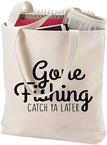 Fishing Gone Catch ya Later Outdoor alone Time for nature Lovers Tote Tote Tote tote funny gift