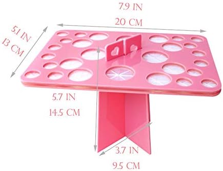 Četkica za šminku Kozmetički zračni nosač za sušenje zraka ružičaste akrilne četkice Držač za sušenje