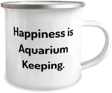 Funny Aquarium Keeping 12oz Camper šolja, sreća je čuvanje akvarijuma, poklon za prijatelje, savršeni pokloni prijatelja, akvarijumski pokloni, smešni akvarijum, smešni pokloni