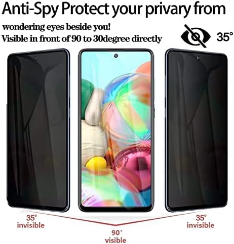 [2 Pakovanje] Zaštita ekrana za privatnost za Samsung Galaxy S20 FE / A51 / A52 / A53, [ne podržava