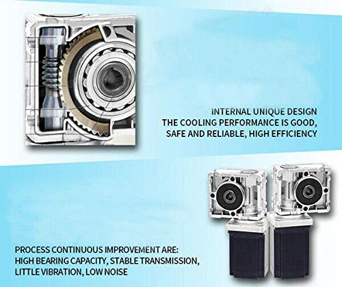 BUBUQD Nema23 koračni motor Reduktor brzine CNC Turbinski crv mjenjač RV030