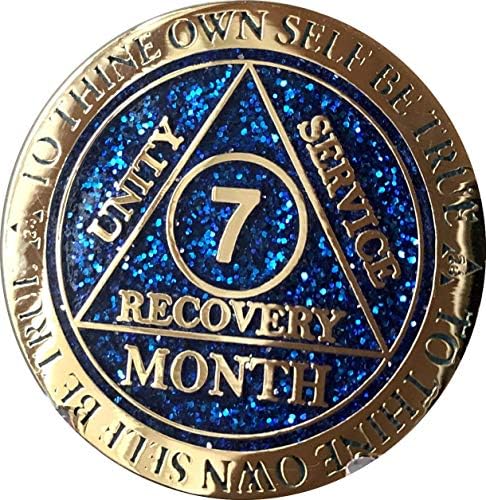 7 mjeseci AA medaljon refleksni plavi sjajni pozlaćeni čip