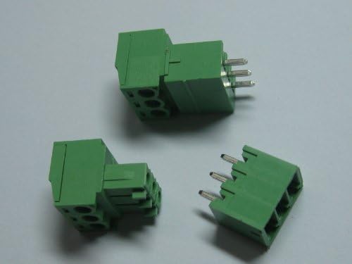10 kom korak 3.81 mm 3way/pinski konektor za vijčani terminalni blok W / ravno-pinski zelena boja priključni