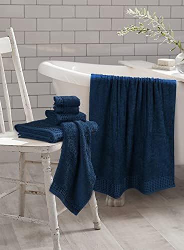 Glamburg pamuk ultra meko 6 pakovanje ručnika, sadrži 2 ručnika za kupanje 28x55 inča, 2 ručnika 16x24