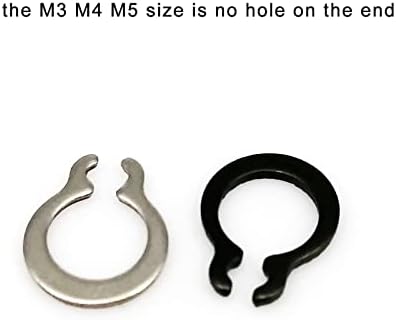 10/25 / 50kom M3 do M40 304 nerđajući čelik crni 65mn manganska osovina Držač prstena za pranje ležaja