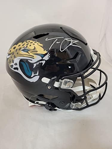 Trevor Lawrence potpisao Jacksonville Jaguars F / S Speedflex autentične NFL kacige sa autogramom