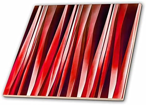 3drose neujednačene umjetničke vertikalne pruge crvene nijanse-Tiles