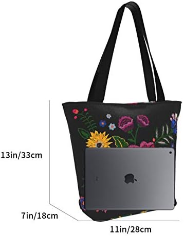 antcreptson Native Implify Flowers Beauty Fashion Meksička priroda izuzetno velika Platnena torba za rame Top