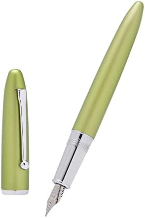 Lanxivi 620 Metalno svjetlo zeleno -untain olovke Extra Fine Nib sa set torbicom olovkom