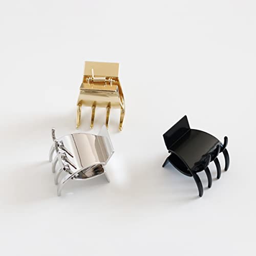 [3packs] Stezaljke za male metalne kandže, zlatne kandže, srebrne kopče za kosu, minimalistička kandža za