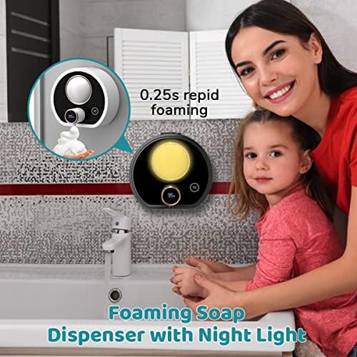 LCD automatski raspršivač sapuna za pjenu, zidni sapun sa sapunom sa noćnim svjetlom, punjivi raspršivač