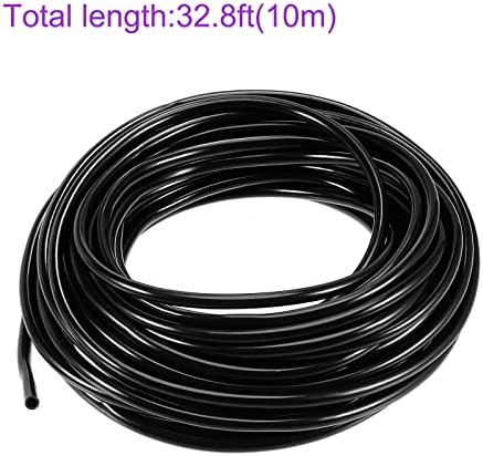 Dmiotech 3mm ID 4MM OD, fleksibilna PVC creva za zaštitu žica i kablova, 32,8ft Dužina crna