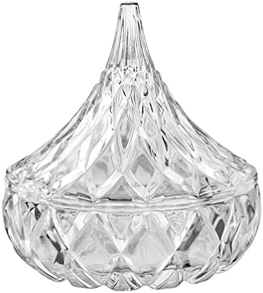 QUUPY 60ml 2oz Clear Crystal Glass Candy Matica Jar Dish mala dekorativna šećerna borova posuda za nakit držač za sitnice kutija za kontejnere može kutija za čokoladnu tacnu