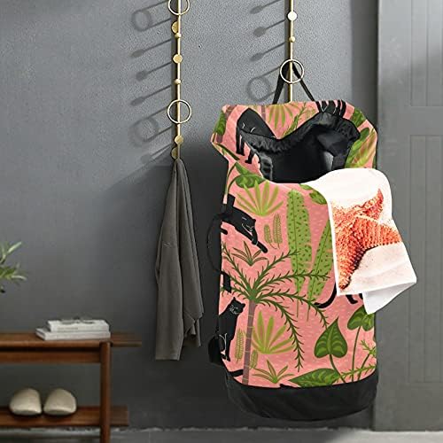Tropical Leaves torba za pranje veša za teške uslove rada ruksak za pranje veša sa naramenicama