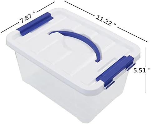 Joyen 6 četvrt plastične kutije za odlaganje, 6 pakovanja Clear Storage kante sa poklopcima