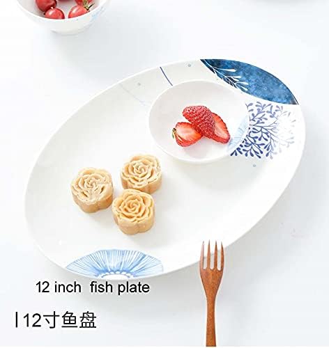 DSFeoigy 32 kom. Jingdezhen keramički pribor za jelo kuhinje posuđe za večeru Keramičke ploče i posuđe Podesite posuđe