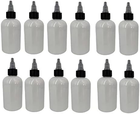 4 oz bijele boje Boston plastične boce -12 Pakovanje prazno punjenje boca - BPA Besplatno - esencijalna