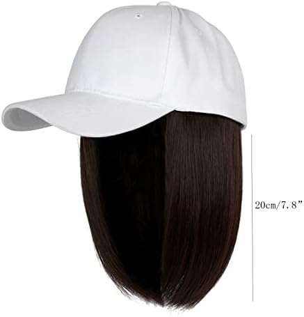 Sunčani šešir za žene za bejzbol kapa sa ekstenzijama za kosu ravna kratka bob frizura uklonjiva
