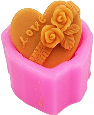 Longzang Love Rose S0149 zanatski umjetnički silikonski sapuni za obnare DIY ručno rađeni kalupi sapuna