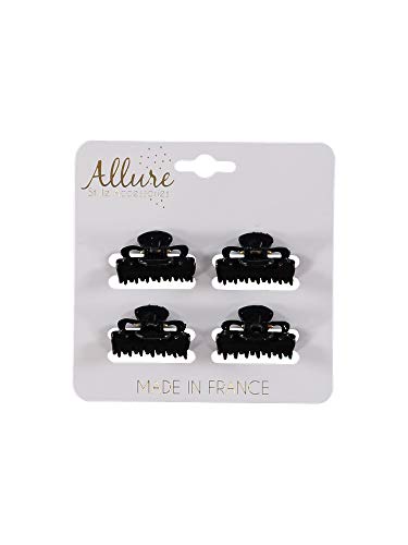 Allure ženske crne Mini kopče za kosu, napravljene u Francuskoj, 3 pakovanja