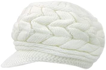 FuninCrea Women Winter Plit Hat s obodom, elegantnom Slouchy Beanie Cap s toplom rukom obloženom
