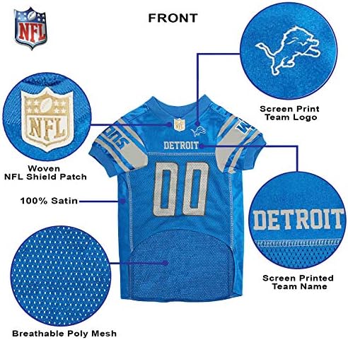 NFL Detroit slabine pas dres, veličina: srednji. Najbolji fudbalski dres kostim za pse & amp; mačke.